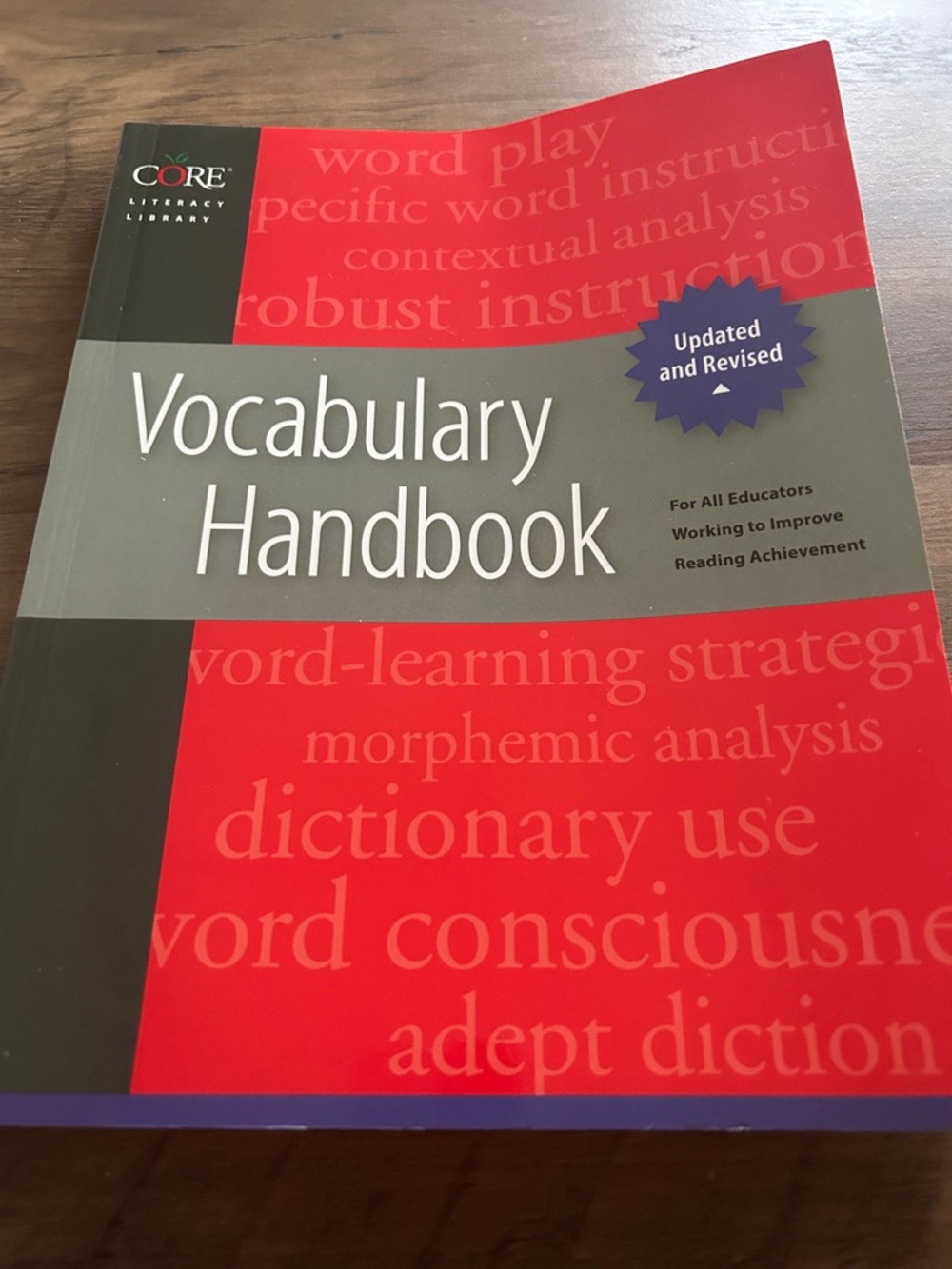 Vocabulary Handbook - Red/Gray - Literacy Library